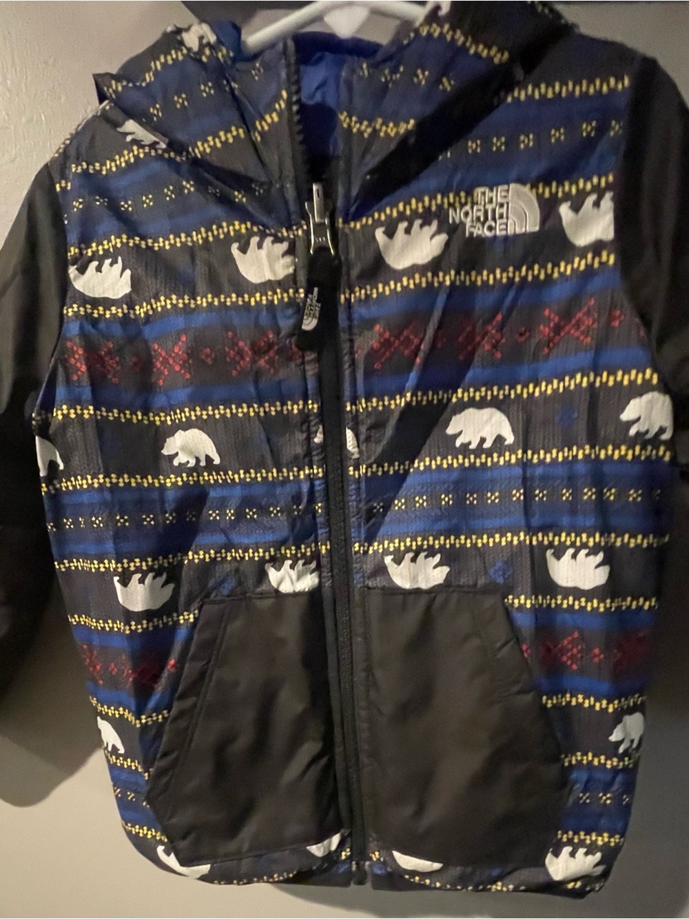 The North Face Kids Reversible Puffer Jacket with Black Accents